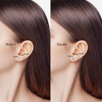 6 Pairs Simple Style Geometric Inlay Brass Zircon 18k Gold Plated Ear Studs main image 5