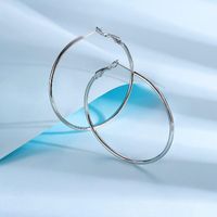 1 Pair Luxurious Queen Bridal Circle 304 Stainless Steel Hoop Earrings main image 1