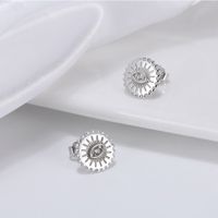 1 Pair Simple Style Commute Eye Plating Inlay Sterling Silver Zircon 14k Gold Plated White Gold Plated Ear Studs main image 3