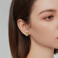 1 Pair Simple Style Commute Eye Plating Inlay Sterling Silver Zircon 14k Gold Plated White Gold Plated Ear Studs main image 6
