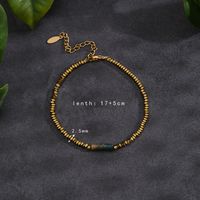 Simple Style Solid Color Stainless Steel Natural Stone Beaded Handmade Plating 18k Gold Plated Bracelets sku image 8