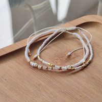 Fairy Style Elegant Simple Style Solid Color Natural Stone Glass Beaded Women's Bracelets main image 7