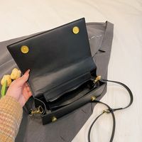 Women's Small Pu Leather Argyle Bow Knot Vintage Style Square Flip Cover Handbag main image 4