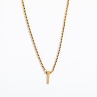 201 Stainless Steel 304 Stainless Steel Gold Plated Simple Style Letter Pendant Necklace sku image 9