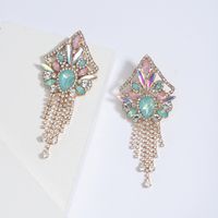 1 Pair Casual Elegant Vacation Tassel Plating Inlay Alloy Acrylic Gold Plated Silver Plated Drop Earrings main image 3