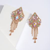 1 Pair Casual Elegant Vacation Tassel Plating Inlay Alloy Acrylic Gold Plated Silver Plated Drop Earrings main image 4