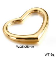 1 Pieza Acero Inoxidable Chapados en oro de 18k Forma De Corazón sku image 2