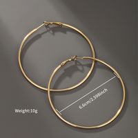 1 Pair Nordic Style XUPING Circle Plating 304 Stainless Steel 18K Gold Plated Hoop Earrings main image 2