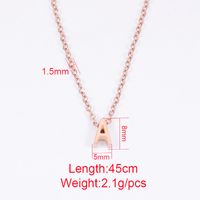Stainless Steel Rose Gold Plated Simple Style Letter None Pendant Necklace main image 2