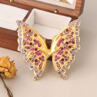 Elegant Vintage Style Sweet Butterfly Copper Plating Inlay Rhinestones Women's Brooches 1 Piece main image 6