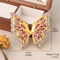 Elegant Vintage Style Sweet Butterfly Copper Plating Inlay Rhinestones Women's Brooches 1 Piece main image 2