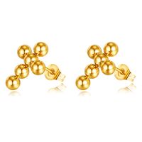 1 Pair French Style Cross Stainless Steel Ear Studs sku image 2