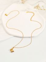 304 Stainless Steel 18K Gold Plated Sweet Simple Style Plating Butterfly Pendant Necklace main image 3