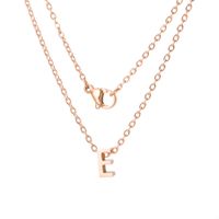 Stainless Steel Rose Gold Plated Simple Style Letter None Pendant Necklace sku image 5