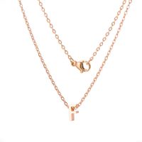 Stainless Steel Rose Gold Plated Simple Style Letter None Pendant Necklace sku image 6