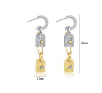 1 Pair Retro Geometric Plating Sterling Silver 24k Gold Plated White Gold Plated Drop Earrings main image 2