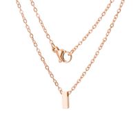 Stainless Steel Rose Gold Plated Simple Style Letter None Pendant Necklace sku image 9
