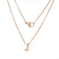 Stainless Steel Rose Gold Plated Simple Style Letter None Pendant Necklace sku image 10