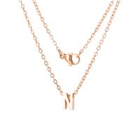 Stainless Steel Rose Gold Plated Simple Style Letter None Pendant Necklace sku image 14