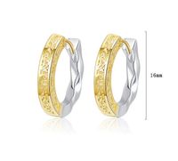 1 Pair Retro Geometric Plating Sterling Silver Gold Plated Silver Plated Earrings main image 2