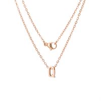 Stainless Steel Rose Gold Plated Simple Style Letter None Pendant Necklace sku image 17