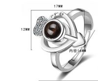 Einfacher Stil Herzform Kupfer Offener Ring main image 2