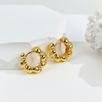 1 Pair Simple Style Twist Plating Copper 18k Gold Plated Earrings sku image 1