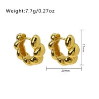 1 Pair Simple Style Twist Plating Copper 18k Gold Plated Earrings main image 2