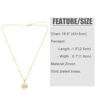 Vintage Style Simple Style Devil's Eye Heart Shape Bird Copper Plating Inlay Zircon 18k Gold Plated Pendant Necklace main image 3