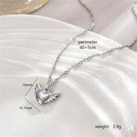 Stainless Steel 18K Gold Plated Simple Style Polishing Plating Star Heart Shape Bow Knot Pendant Necklace sku image 1
