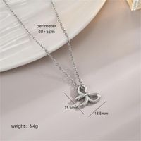 Stainless Steel 18K Gold Plated Simple Style Polishing Plating Star Heart Shape Bow Knot Pendant Necklace sku image 2