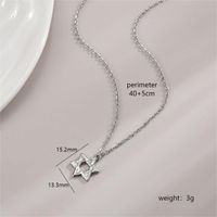 Stainless Steel 18K Gold Plated Simple Style Polishing Plating Star Heart Shape Bow Knot Pendant Necklace sku image 5