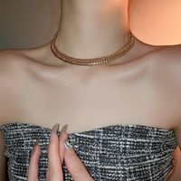 Elegant Simple Style Solid Color Alloy Wholesale Choker main image 1