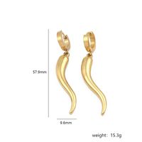 Stainless Steel 18K Gold Plated Simple Style Plating Chili Drop Earrings sku image 6
