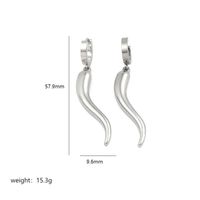 Stainless Steel 18K Gold Plated Simple Style Plating Chili Drop Earrings sku image 5