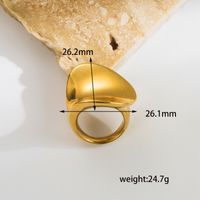 Ig-stil Basic Einfarbig Rostfreier Stahl Überzug 14 Karat Vergoldet Offener Ring sku image 4
