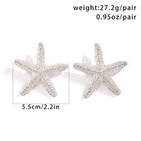 1 Pair Exaggerated Vacation Beach Starfish Plating Alloy Drop Earrings main image 2