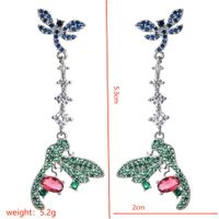 1 Pair Sweet Dragonfly Plating Inlay Copper Zircon White Gold Plated Drop Earrings main image 2