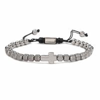 Klassischer Stil Pendeln Kreuzen Rostfreier Stahl Kupfer Perlen Armbänder main image 6