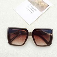 Modern Style Solid Color Pc Resin Square Full Frame Women's Sunglasses sku image 1