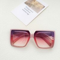 Estilo Moderno Color Sólido Ordenador Personal Resina Cuadrado Fotograma Completo Gafas De Sol Mujer sku image 3