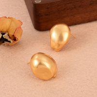 1 Pair Simple Style Irregular Crochet Lace Copper 18k Gold Plated Ear Studs main image 4
