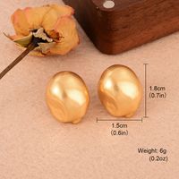 1 Pair Simple Style Irregular Crochet Lace Copper 18k Gold Plated Ear Studs main image 2