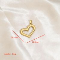 1 Piece Stainless Steel Enamel 18K Gold Plated Heart Shape sku image 10