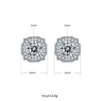 Lady Solid Color Sterling Silver Plating Inlay Moissanite 18k Gold Plated Rings Earrings Necklace sku image 2