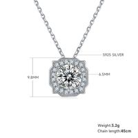 Lady Solid Color Sterling Silver Plating Inlay Moissanite 18k Gold Plated Rings Earrings Necklace sku image 3