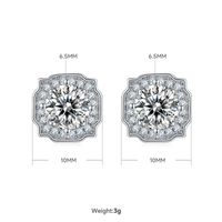 Lady Solid Color Sterling Silver Plating Inlay Moissanite 18k Gold Plated Rings Earrings Necklace sku image 4