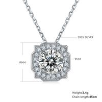 Lady Solid Color Sterling Silver Plating Inlay Moissanite 18k Gold Plated Rings Earrings Necklace sku image 7