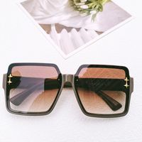 Vacation Solid Color Pc Resin Square Full Frame Women's Sunglasses sku image 1