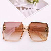 Vacation Solid Color Pc Resin Square Full Frame Women's Sunglasses sku image 6